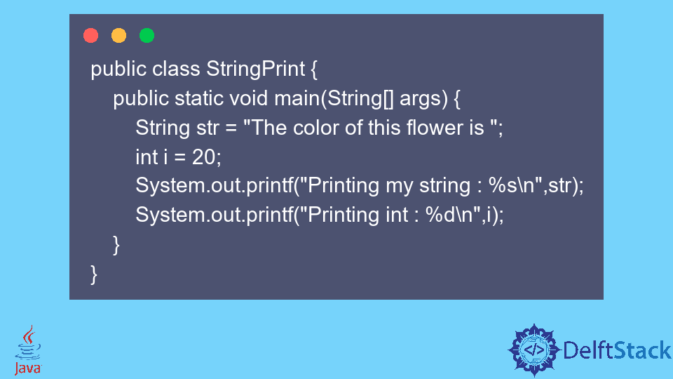 Print a String in Java