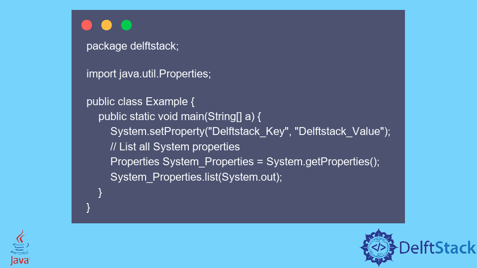 Set System Property in Java