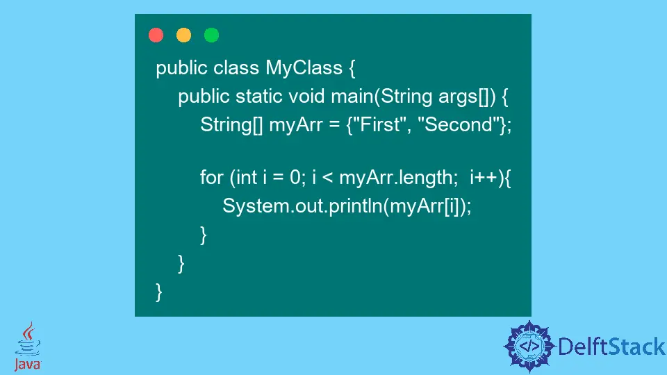 Como inicializar um String Array em Java