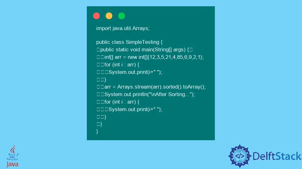 Wie man Array-Elemente in Java sortiert