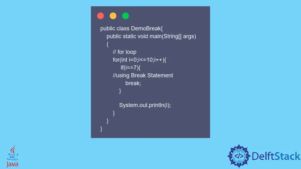 L'instruction break en Java