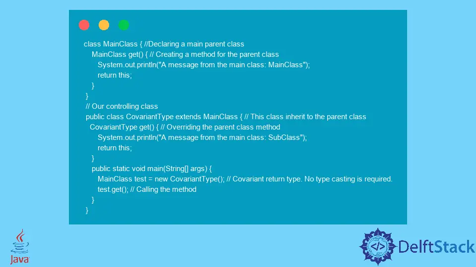 Covariant Return Type in Java