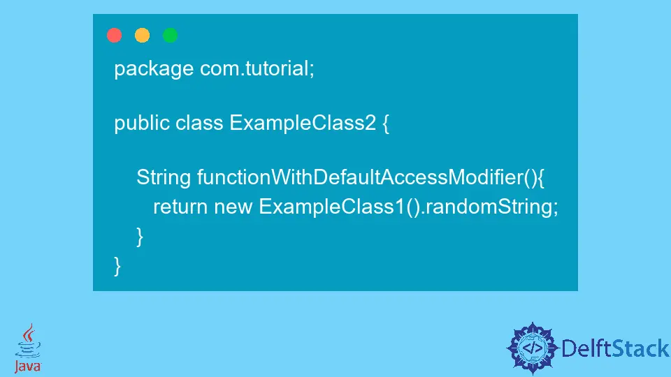 Modificateur d'accès par défaut en Java