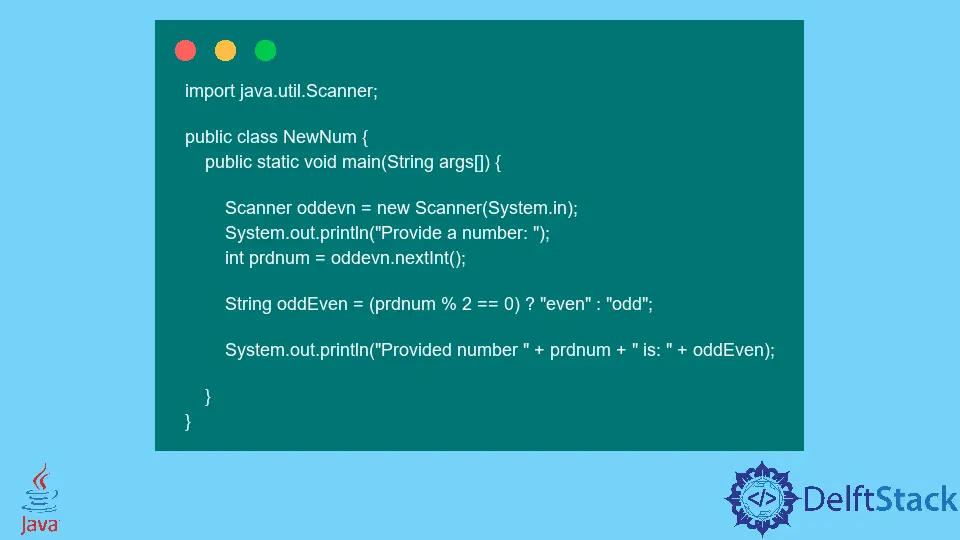 Vérifier si un nombre est pair ou impair en Java