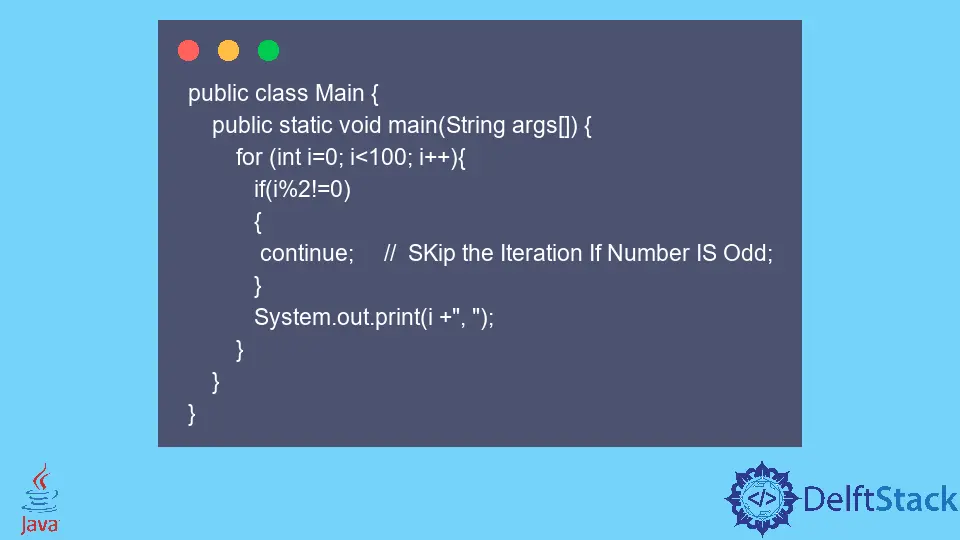 The continue Statement in Java