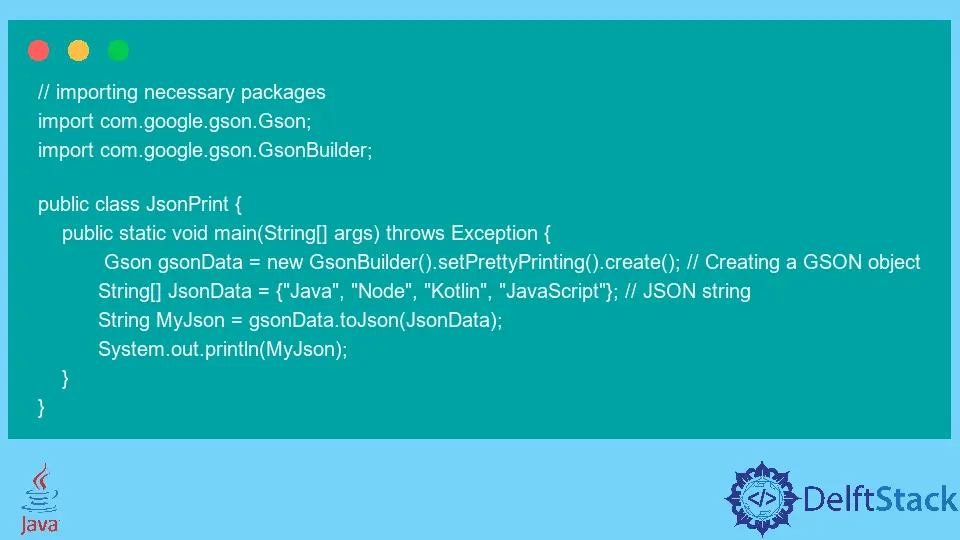 Pretty-Print-JSON-Daten in Java