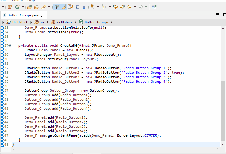 Yläosa 36+ imagen java radio button group abzlocal fi