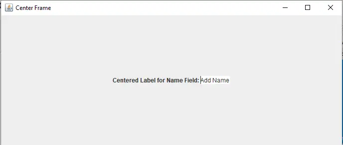 Centered JLabel