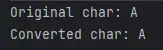 char cannot be dereferenced - wrapper class