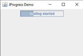 jprogressbar クラスを使用して Java プログレスバーを作成する-プログレスバーパート 1 のテキスト