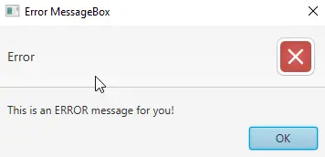 create javafx message box - main window