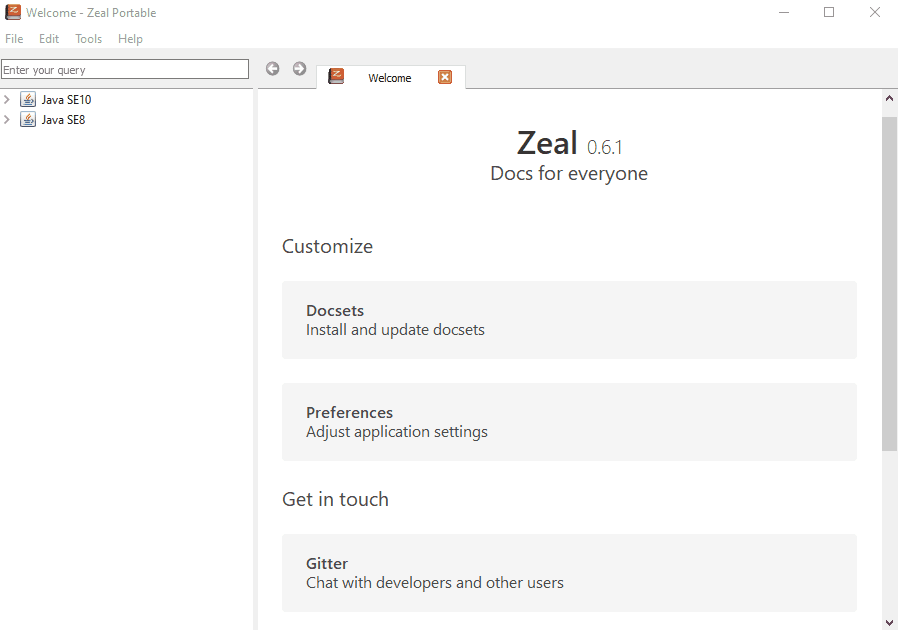 Zeal を使用してオフラインで読むための javadoc をダウンロードする