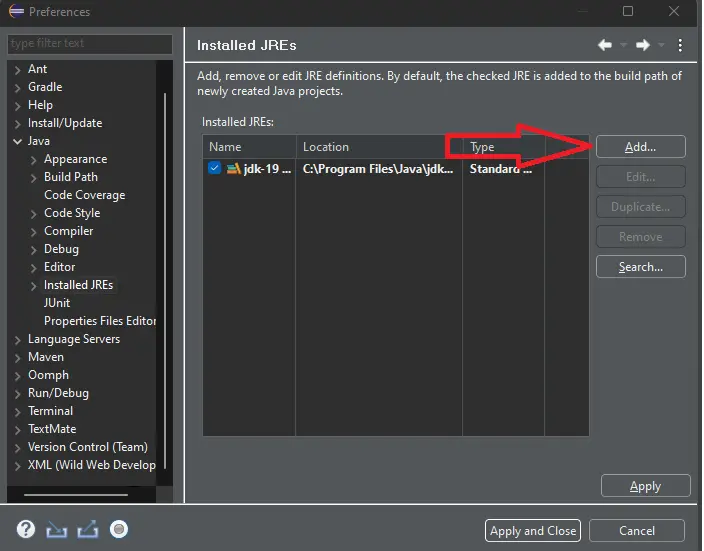 eclipse change java version - 2