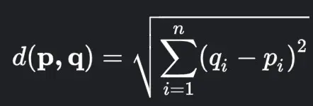 Fórmula de distancia euclidiana