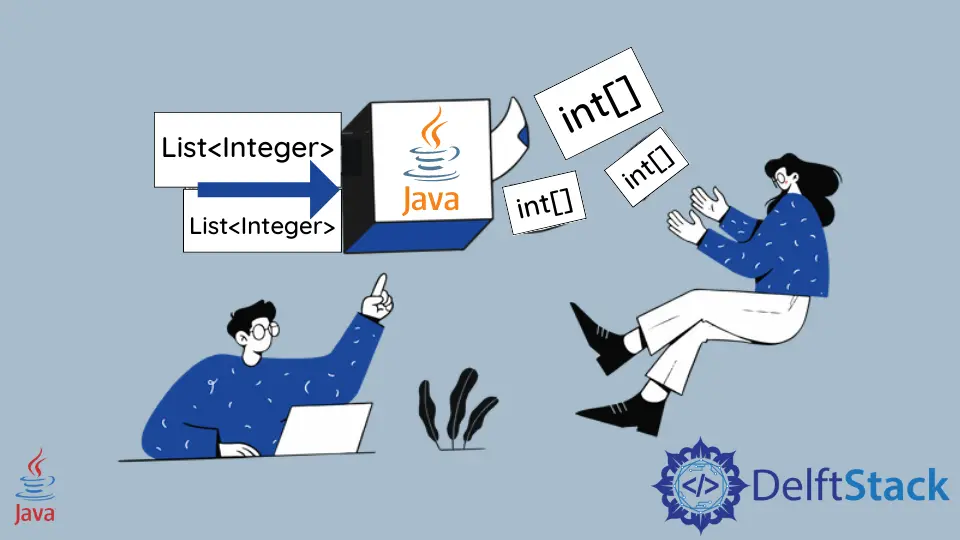 Cómo convertir la lista de números enteros en un array de intangibles en Java