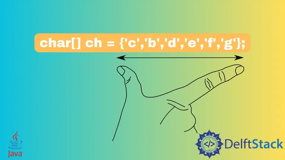 Obter o comprimento do char array em Java