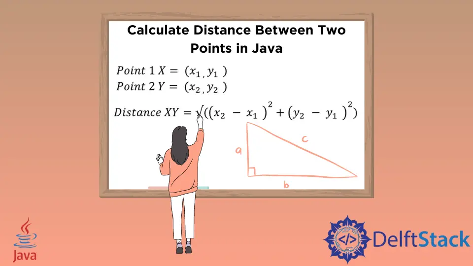 Berechnen des Abstands zwischen zwei Punkten in Java