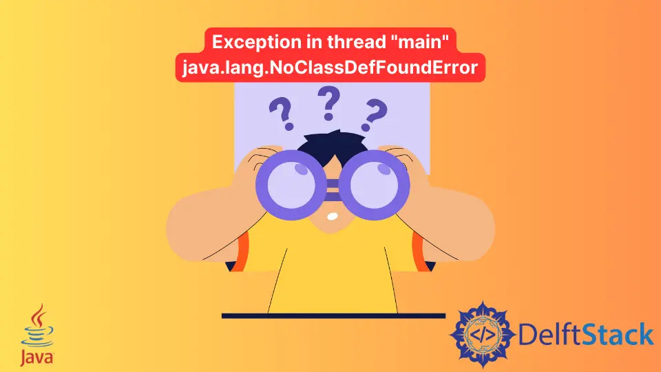 스레드 기본 Java.Lang.NoClassDefFoundError의 예외