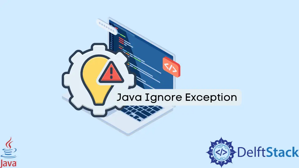 Java ignorar excepción