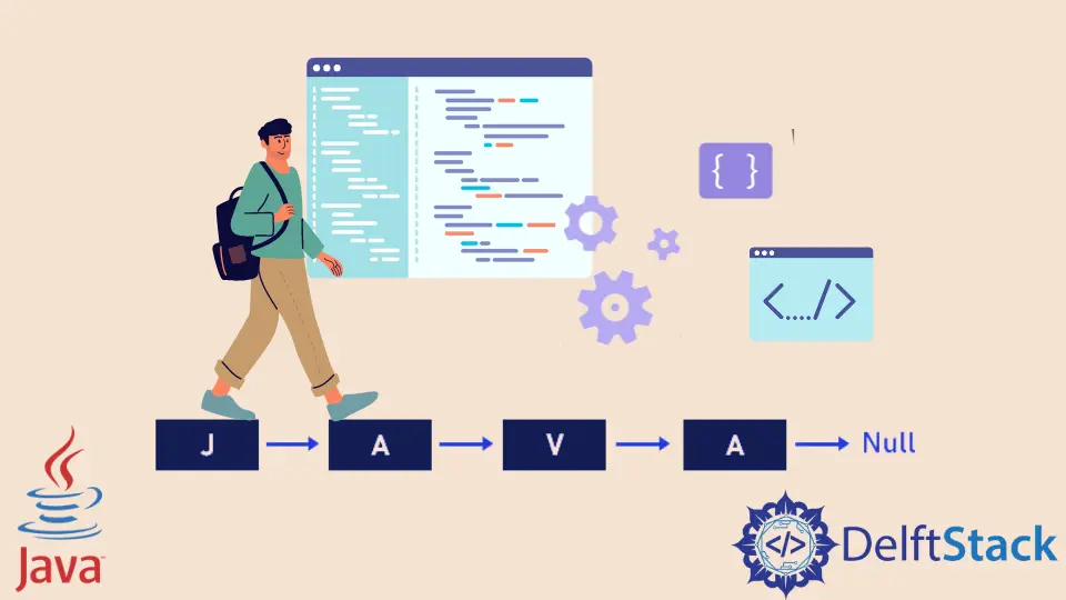 Iterar por meio de uma lista vinculada em Java