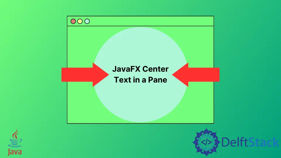 JavaFX ペイン内のテキストを中央に配置する