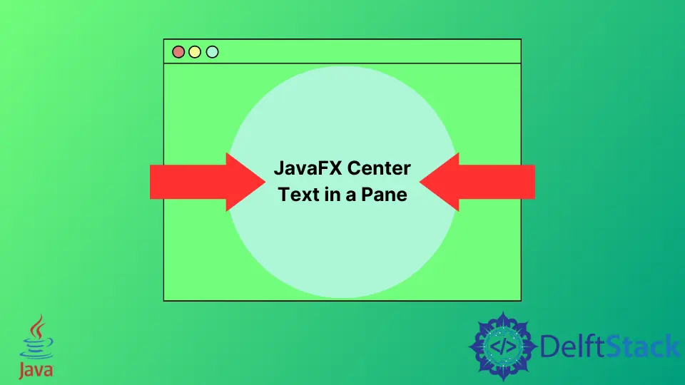 창의 JavaFX 센터 텍스트