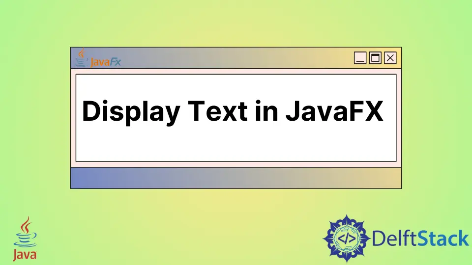 Texto de visualización de JavaFX