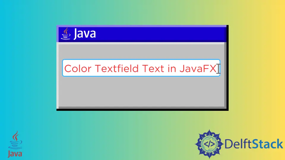 JavaFX의 색상 텍스트 필드 텍스트