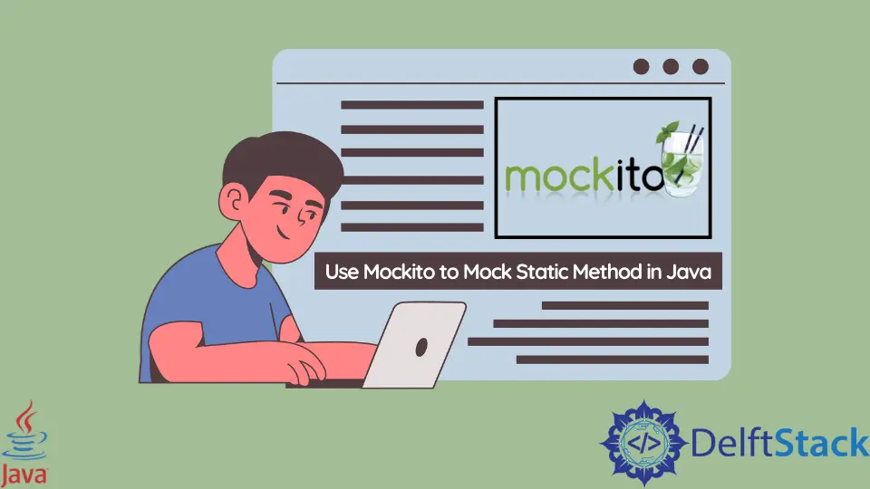 Use Mockito para simular el método estático en Java