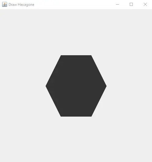 Java で配列を使用して描画された六角形
