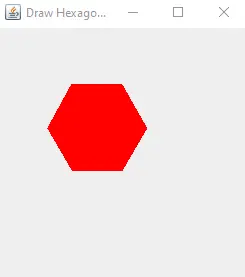 Hexágono dibujado usando objeto en Java