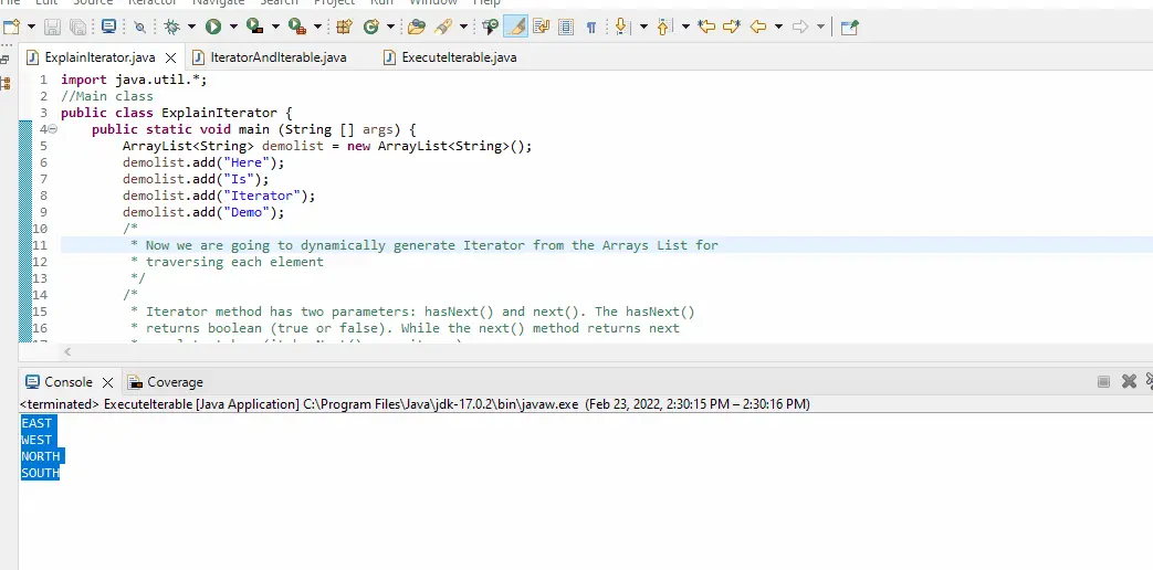 iterable vs iterator java examples