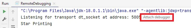 Java Remote Debugging - Attach Debugger Screen Two