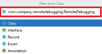 Java リモート デバッグ - Java クラスの名前