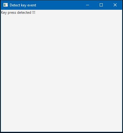 javafx keylistener output