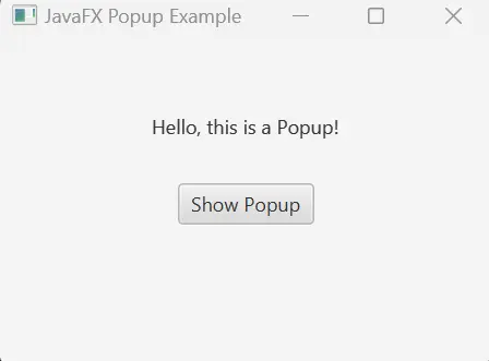 javafx popup - pop class show