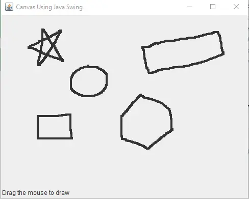 make canvas using java swing - draw on canvas