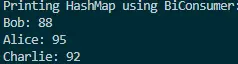 print hashmap - biconsumer