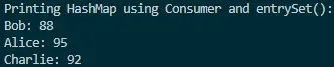 print hashmap - consumer