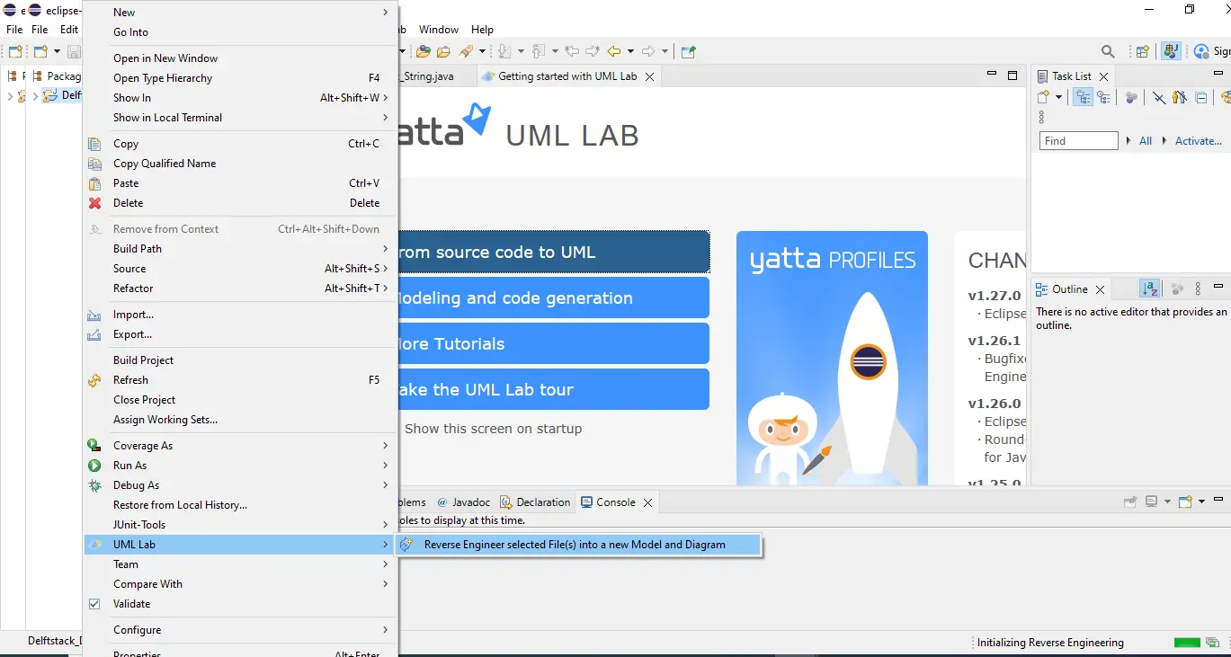 ejecutar el IDE de modelado UML