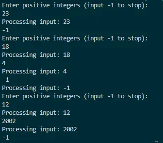 sentinel value-output