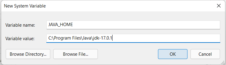 set java_home variable in java - step 6