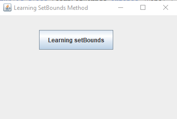 The setBounds() Method and Its Uses in Java