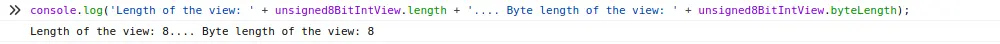 Check the actual byte length of the view object