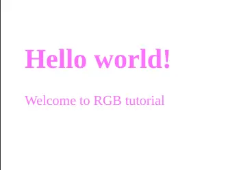 RGB color model in JS