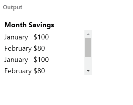 JavaScript Table Scroll | Delft Stack