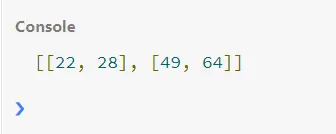 Usar métodos para calcular la multiplicación de matrices