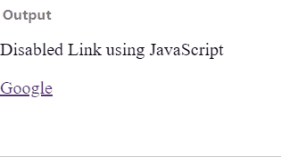 Use addEventListener() Method to Disable Links