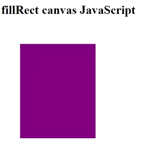 Use fillRect() function in JavaScript