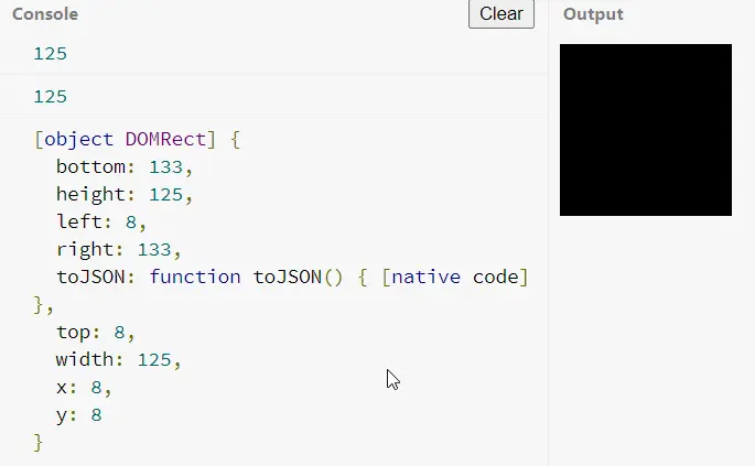 Use getBoundingClientRect() Method to Get Width of Element